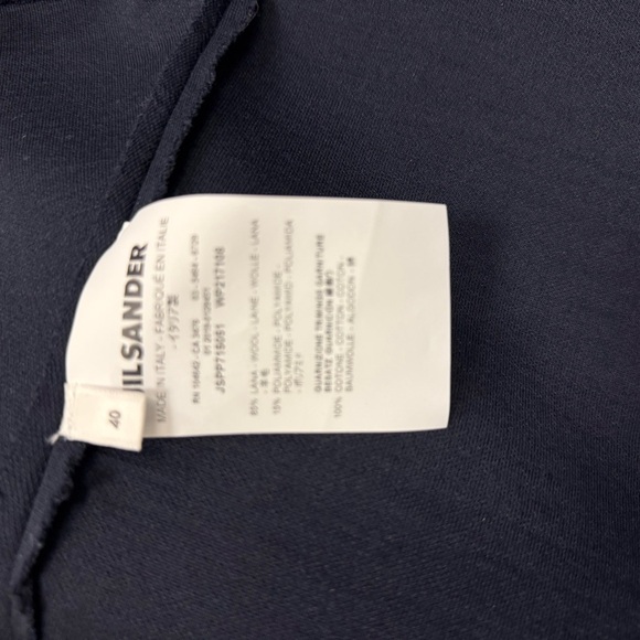 Jil Sander size 10 Laine Wool EUC long Blue A-Line Crew Neck Dress- thicker wool - Picture 14 of 15